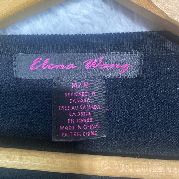 79. Elena wang size M zip up sweater cardigan - Picture 2 of 7